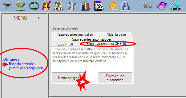 Exportation visionneuse