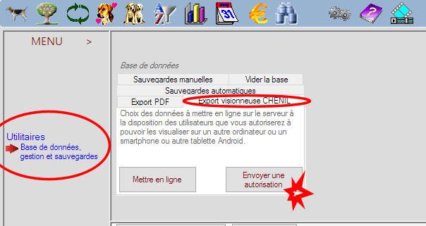 Envoi autorisation visionneuse